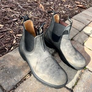 Blundstone | #587 Rustic Charcoal Gray Black Leather Boots Size 6.5